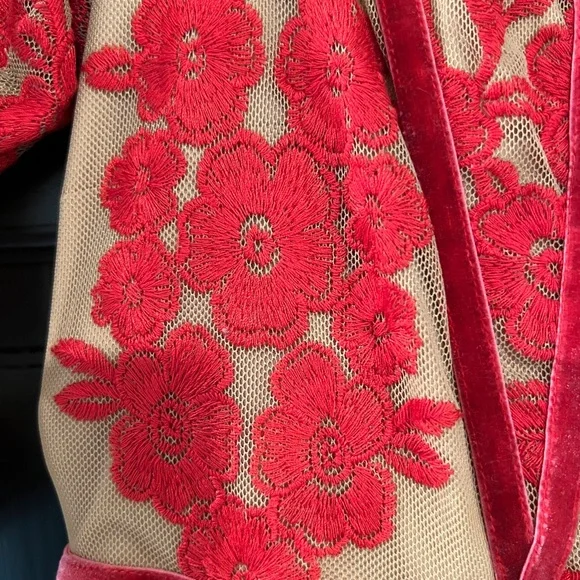 For Love And Lemons Red Lace Backless Mini Dress - Picture 4 of 7